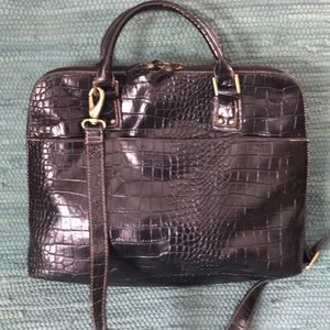 Worthington Black Croc Design Handbag